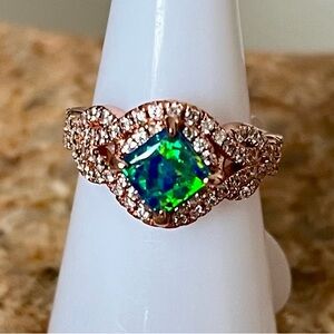 Bomb Party RETRO RBP2420 Catch A Unicorn Bringback Sterling Fire Opal Ring HTF